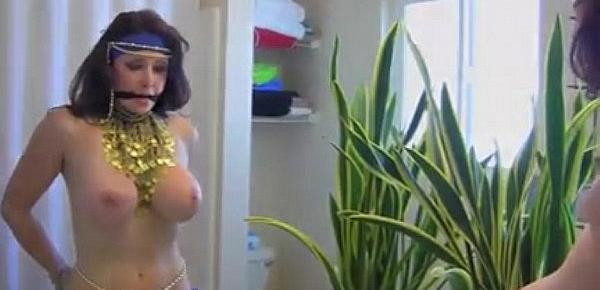 Belly Dancer with Tied hands and Mouth